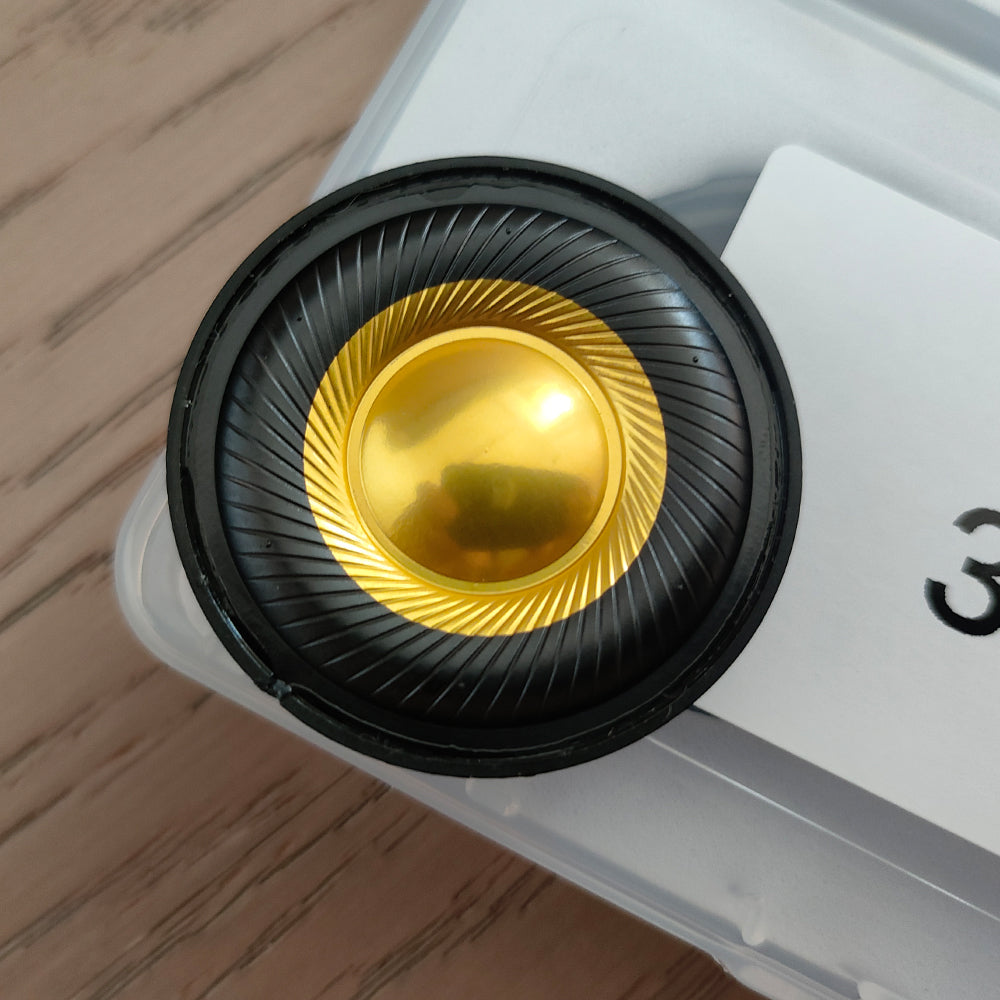 ELFINEAR CarbonGild 40 - 40mm Carbon Fiber Gilded Dome Headphone Driver, 32Ω/300Ω Options