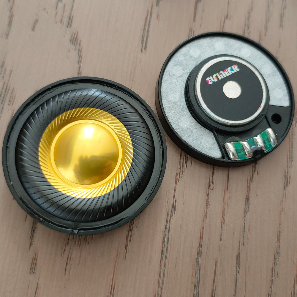 ELFINEAR CarbonGild 40 - 40mm Carbon Fiber Gilded Dome Headphone Driver, 32Ω/300Ω Options