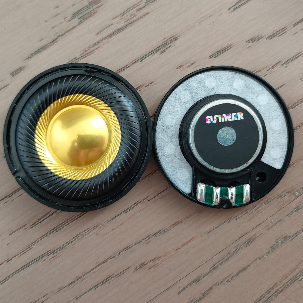 ELFINEAR CarbonGild 40 - 40mm Carbon Fiber Gilded Dome Headphone Driver, 32Ω/300Ω Options