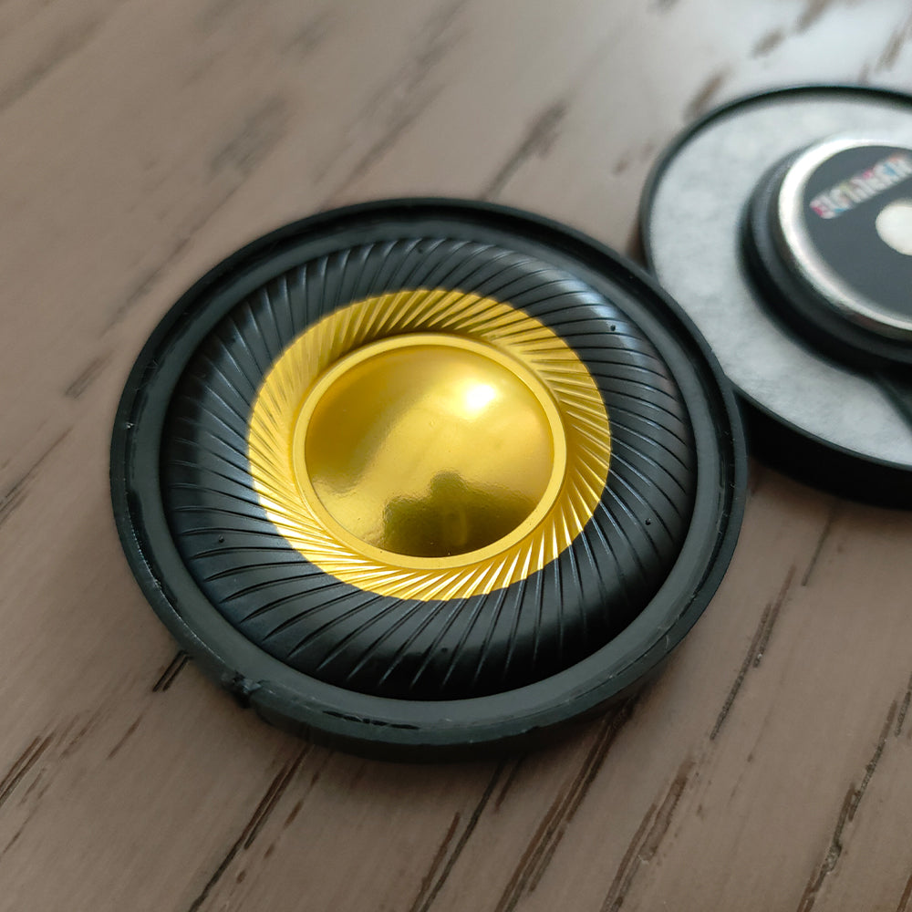 ELFINEAR CarbonGild 40 - 40mm Carbon Fiber Gilded Dome Headphone Driver, 32Ω/300Ω Options