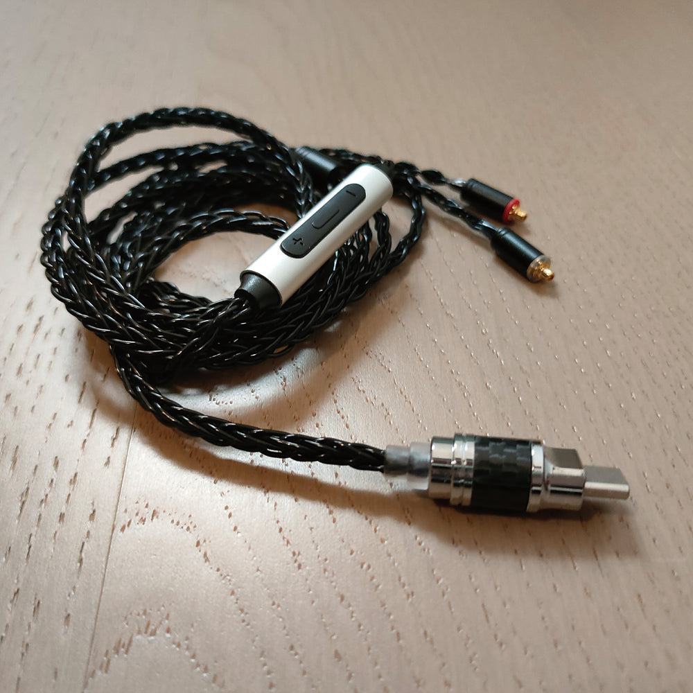 ELFINEAR USB TYPE C to MMCX Headphone Cables With DAC AMP Chipset For High Quality Musics Audiophiles Musicans