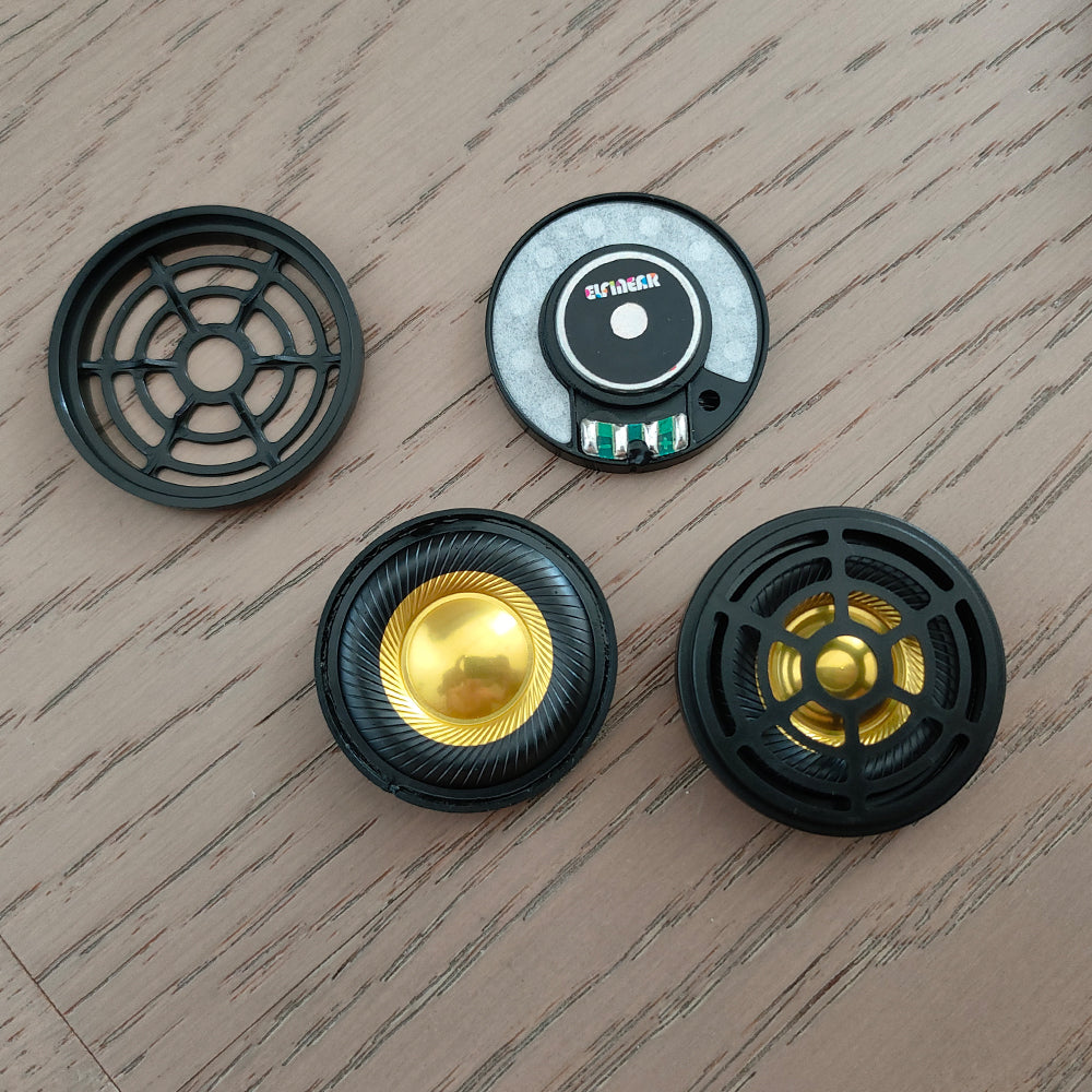 ELFINEAR CarbonGild 40 - 40mm Carbon Fiber Gilded Dome Headphone Driver, 32Ω/300Ω Options