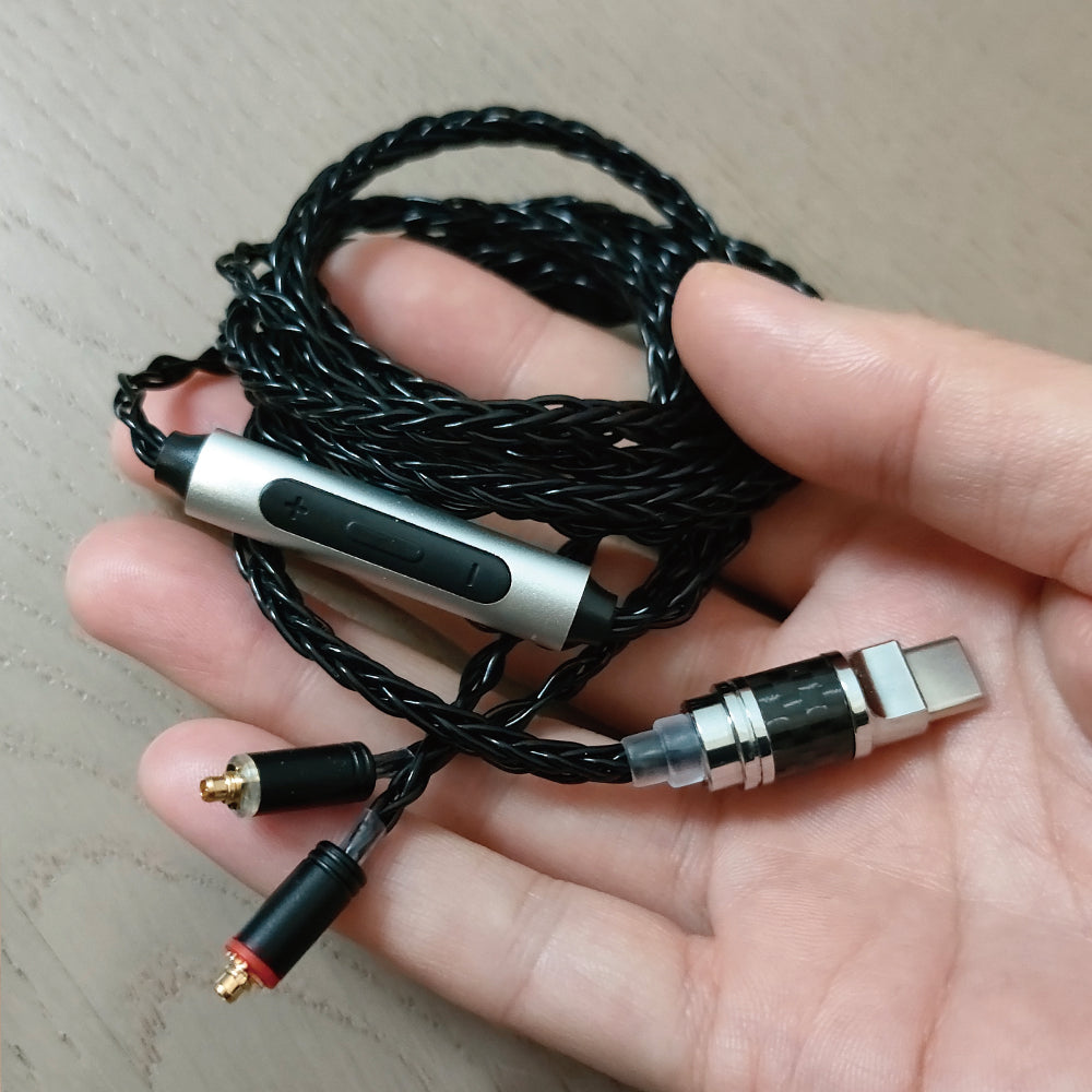 ELFINEAR USB TYPE C to MMCX Headphone Cables With DAC AMP Chipset For High Quality Musics Audiophiles Musicans