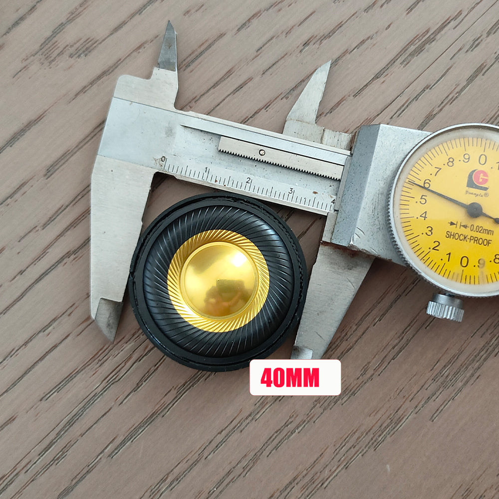 ELFINEAR CarbonGild 40 - 40mm Carbon Fiber Gilded Dome Headphone Driver, 32Ω/300Ω Options