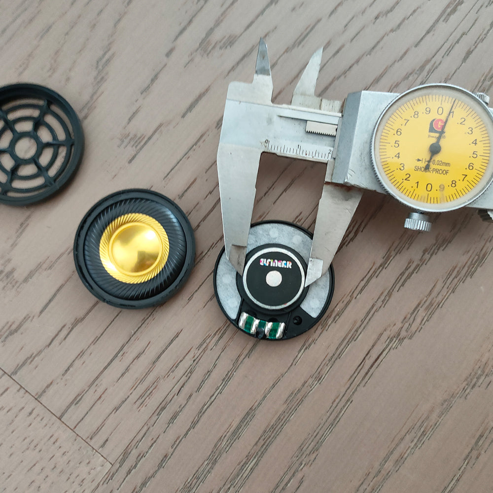 ELFINEAR CarbonGild 40 - 40mm Carbon Fiber Gilded Dome Headphone Driver, 32Ω/300Ω Options