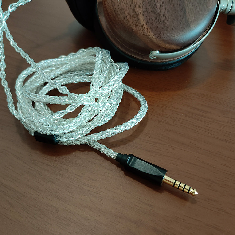 ELFINEAR 2M 8-Strand Single-Crystal Copper Silver-Plated Headphone Cable