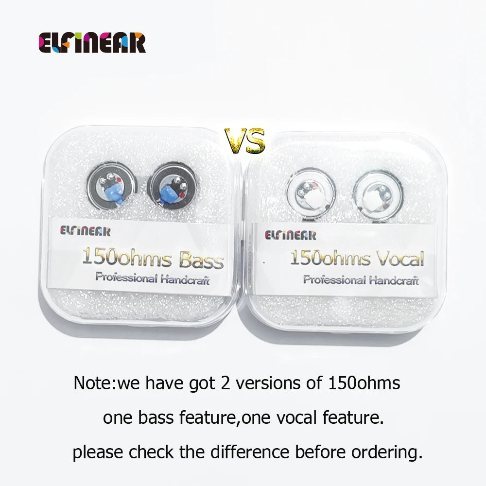 ELFINEAR Bass Version 150ohms 15.4MM Earphone Speaker Driver Units For Mobilephones