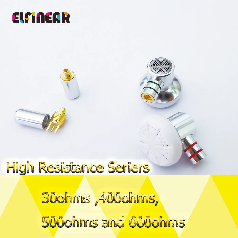 ELFINEAR High Resistance 15.4MM MMCX Amplifier Use Earbuds With Male Connectors For Audiophiles