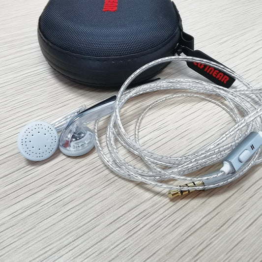 ELFINEAR Nostalgic Wired Headphones - Silver Plated with Microphone for Crisp Vocals