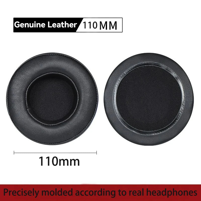 Round Stereo Headphone Covers Made of Lamb skin Genuine Leather Ear Pads and Ear Covers