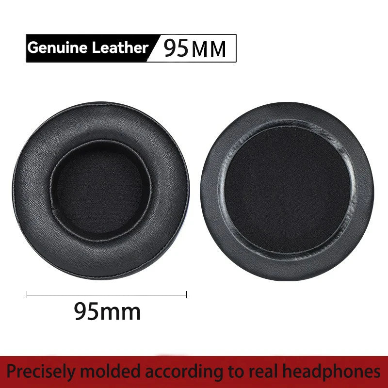 Round Stereo Headphone Covers Made of Lamb skin Genuine Leather Ear Pads and Ear Covers