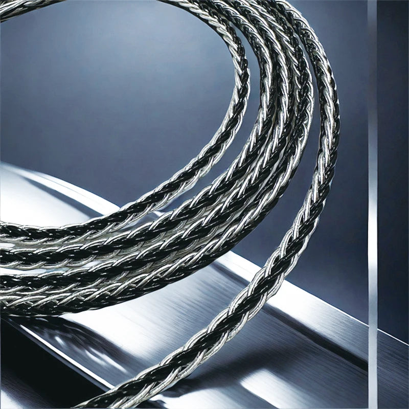 8-Strand 200-Core DIY Braided Headphone Cable Wires For HIFI Audiophiles