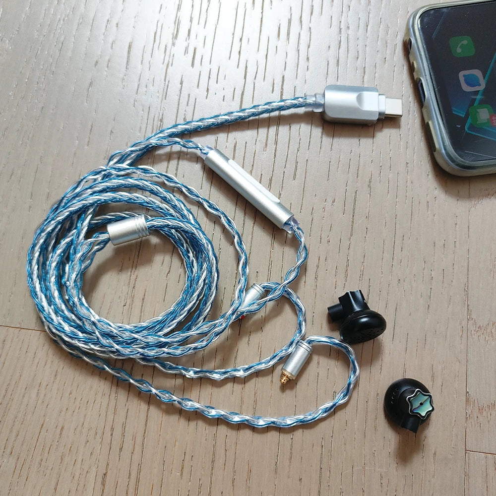 ELFINEAR DAC AMP Amplifier Adaptor Dongle Cable TYPE C to MMCX,0.78 2pin,0.78 2Pin Long,A2DC,QDC,AFZ,IM Series Connectors