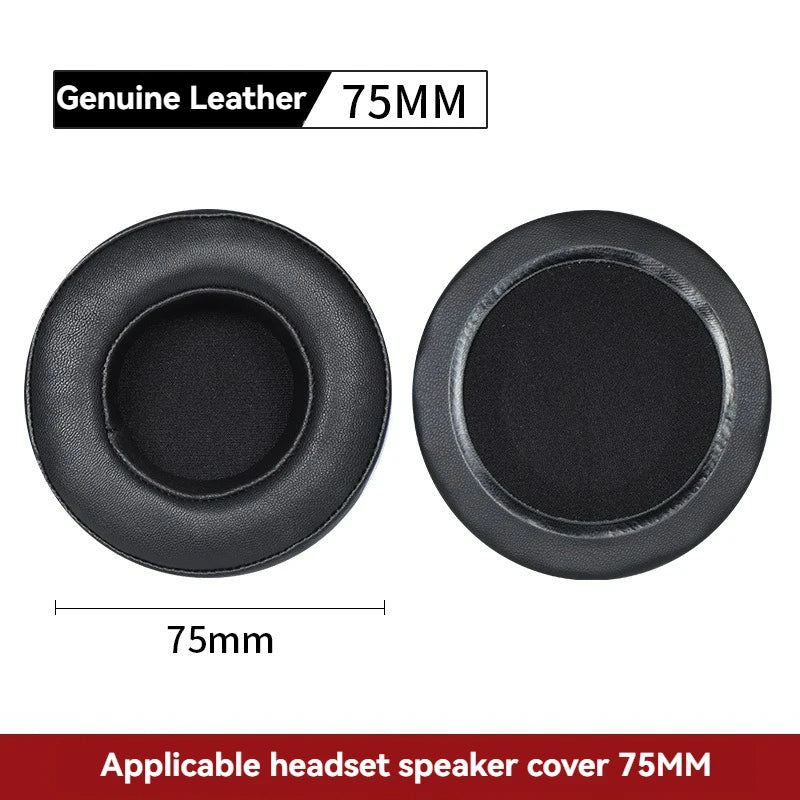 Round Stereo Headphone Covers Made of Lamb skin Genuine Leather Ear Pads and Ear Covers