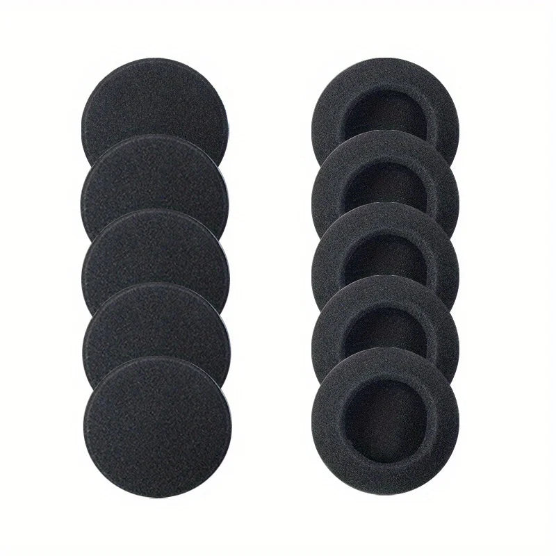 1 Pair Round Sponge Earpads for Headphones in Sizes 30/35/40/45/50/55/60/65MM Earpads & Headphone Covers