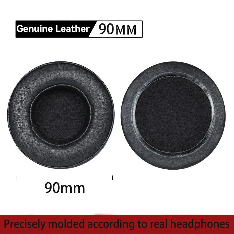 Round Stereo Headphone Covers Made of Lamb skin Genuine Leather Ear Pads and Ear Covers