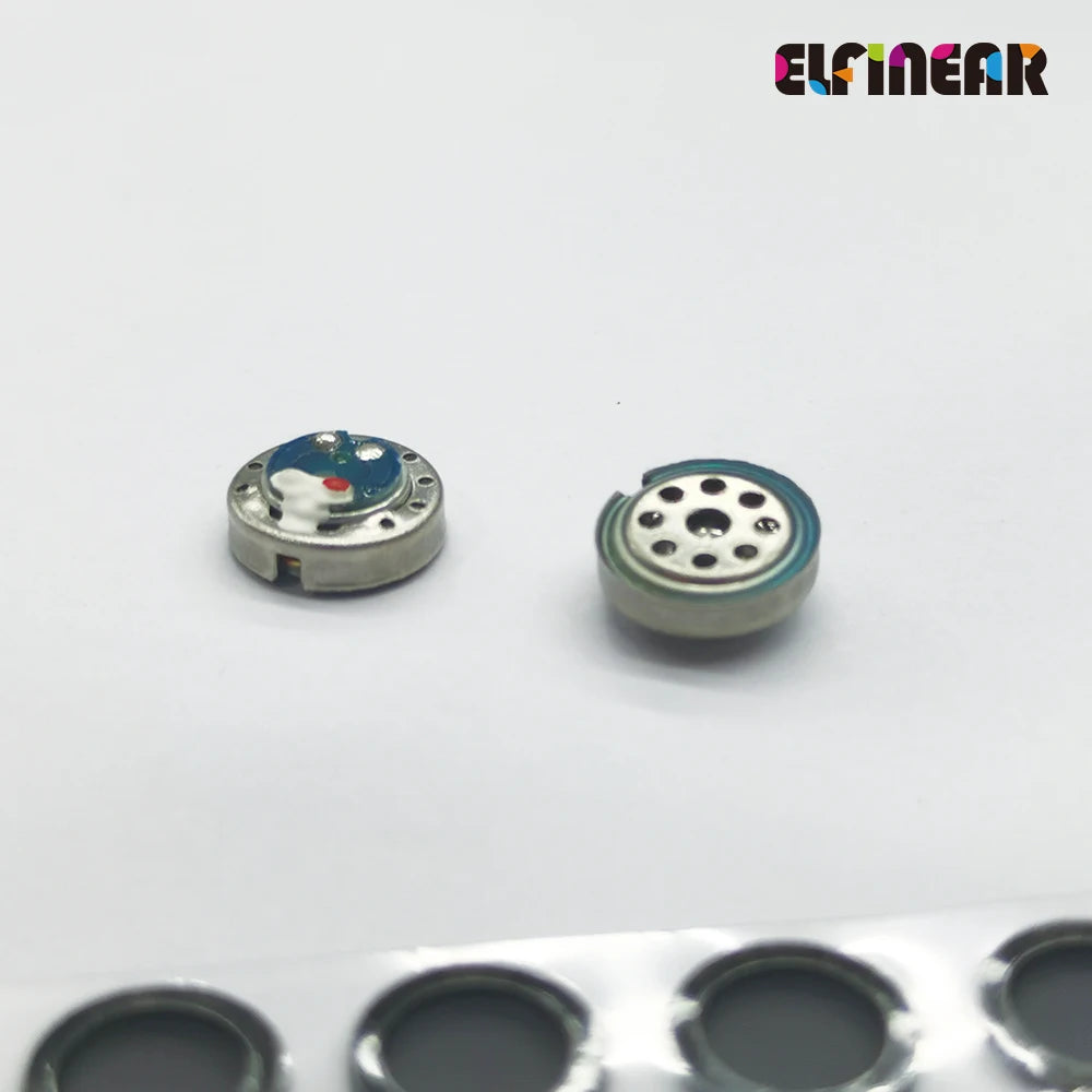 ELFINEAR 1Pair(2Pcs) Titanium 18ohms 10MM In-ear HIFI Speaker Compatible With IE6.7.8.80 shells-Vocal Version