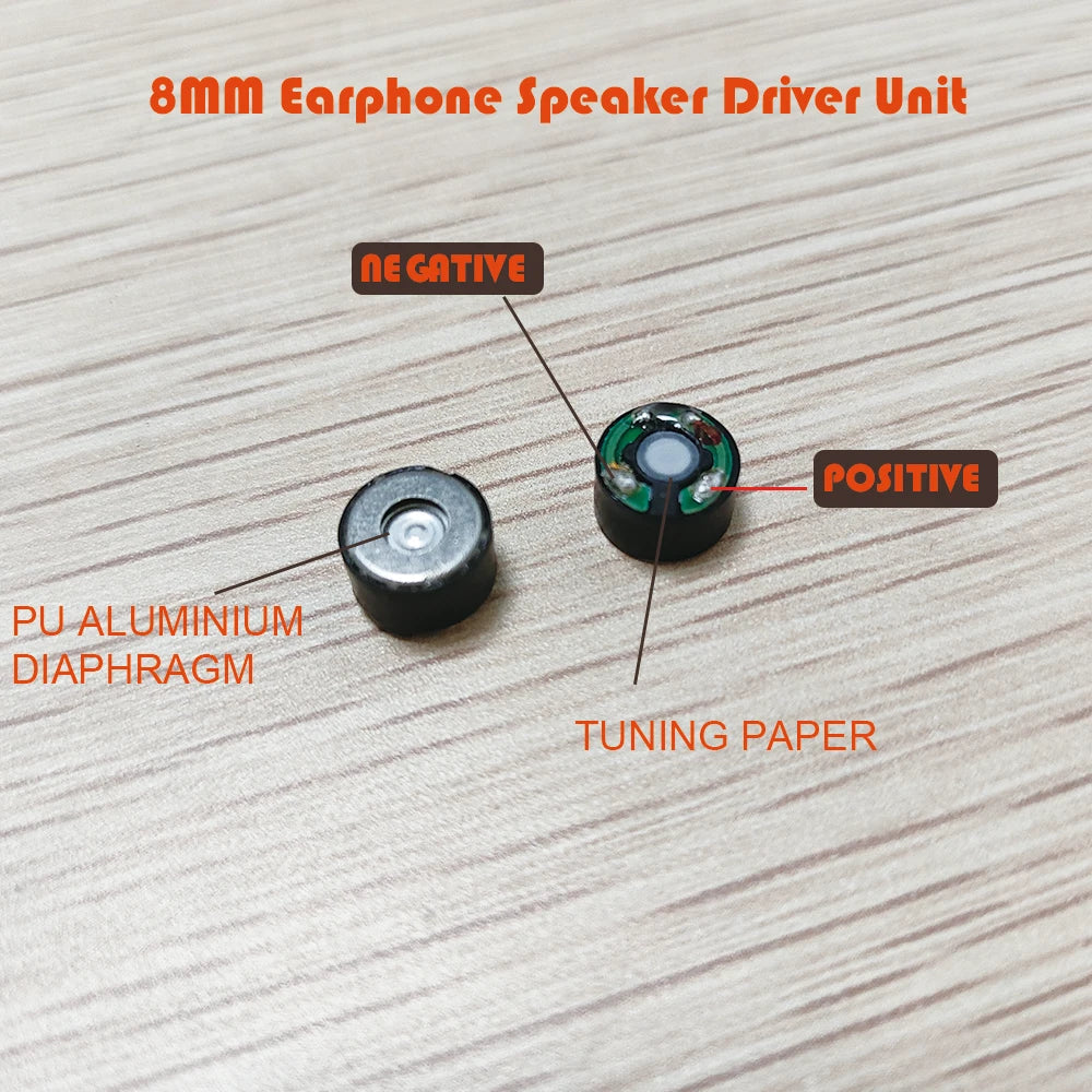 ELFINEAR Factory direct sales 8MM PU composite metal film balanced and transparent HIFI in-ear earphone unit