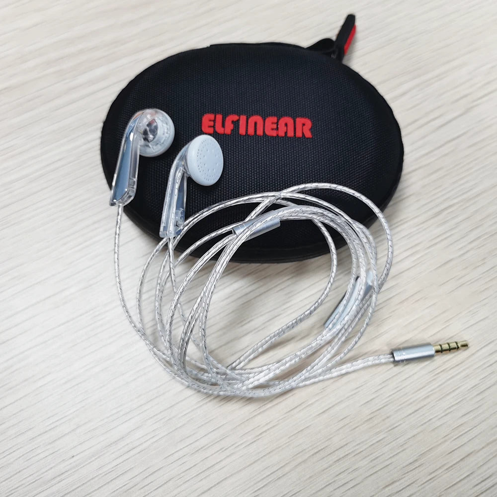 ELFINEAR Nostalgic Wired Headphones - Silver Plated with Microphone for Crisp Vocals