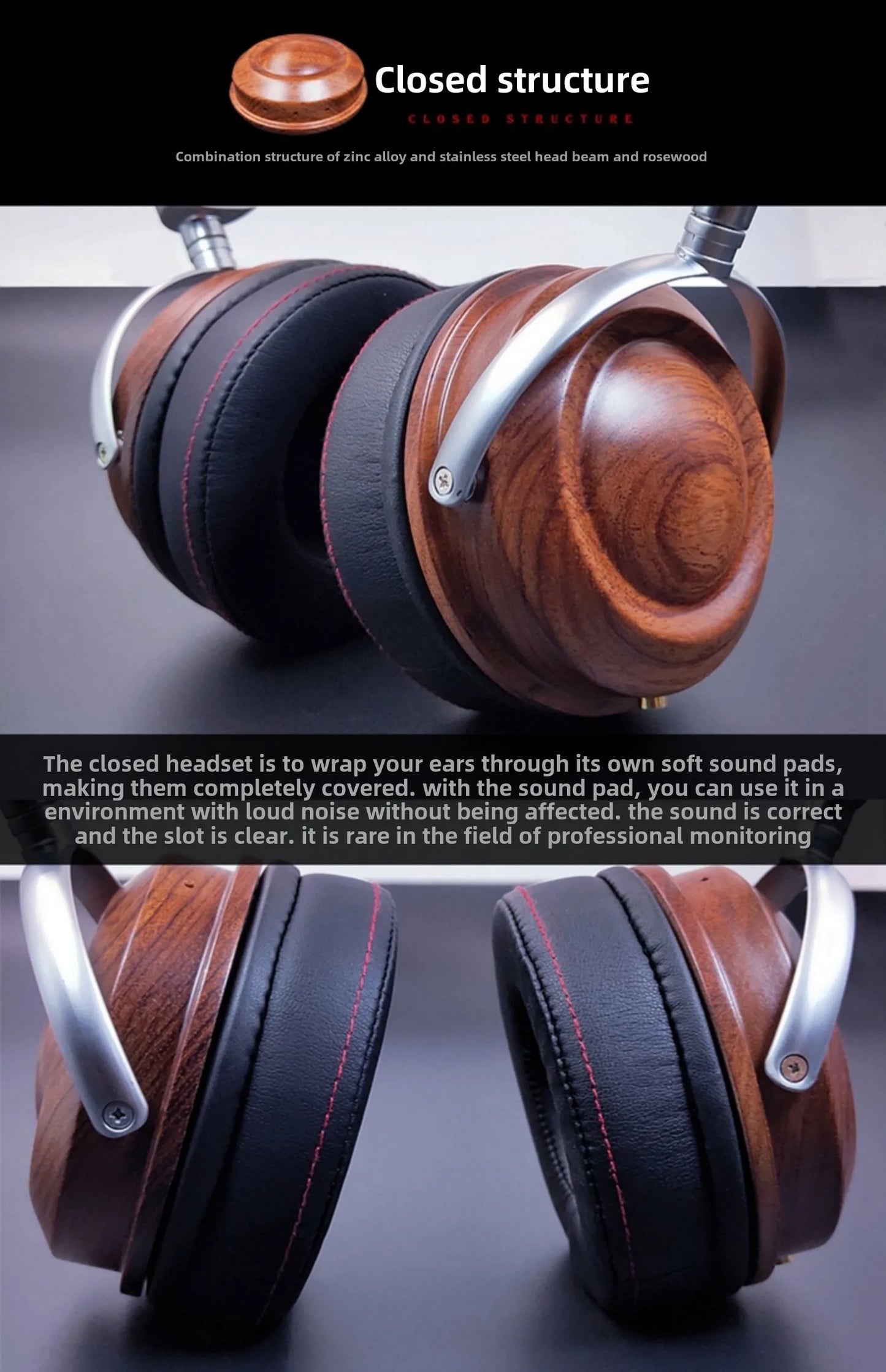 DIY Walnut Headphone Shell Kit for Headphones. Accessories for Over-Ear Headphones