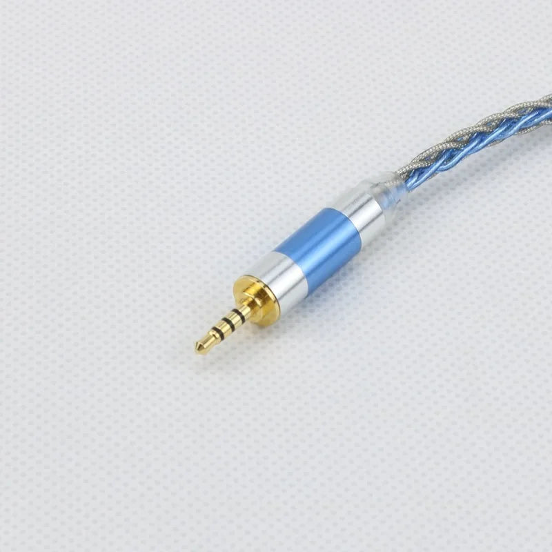 Cable de actualización para auriculares Starshine de ocho núcleos con revestimiento plateado y lámina plateada MMCX/0,78 mm, 2 pines/QDC/TFZ