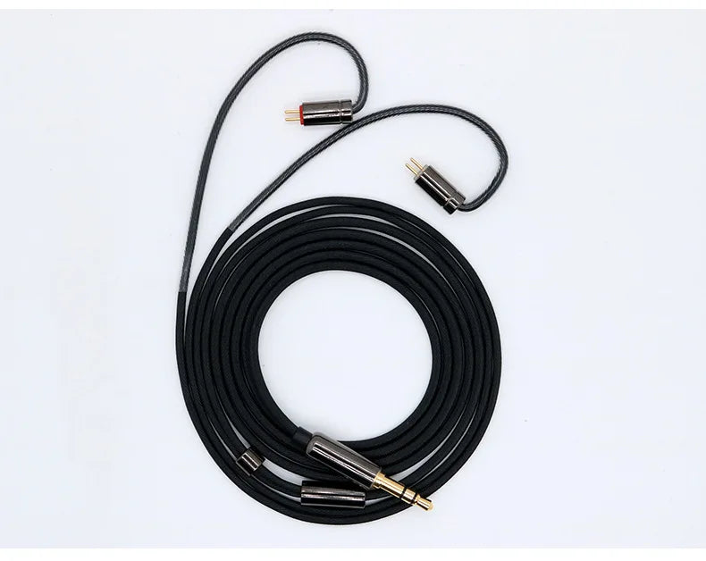 Lightweight and Easy-to-plug Two-core Silver-plated Single Crystal Copper Audio Cable for TFZ, MMCX, and 0.78 Connectors