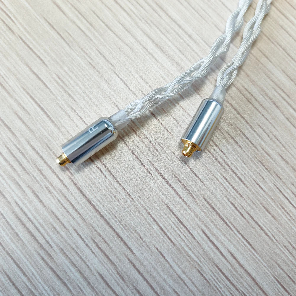 ELFINEAR MMCX Detachable Earphone Replacement Cable - Hi-Fi 8-Core Braided Cable - Durable Rhodium-Plated Earphone Plug