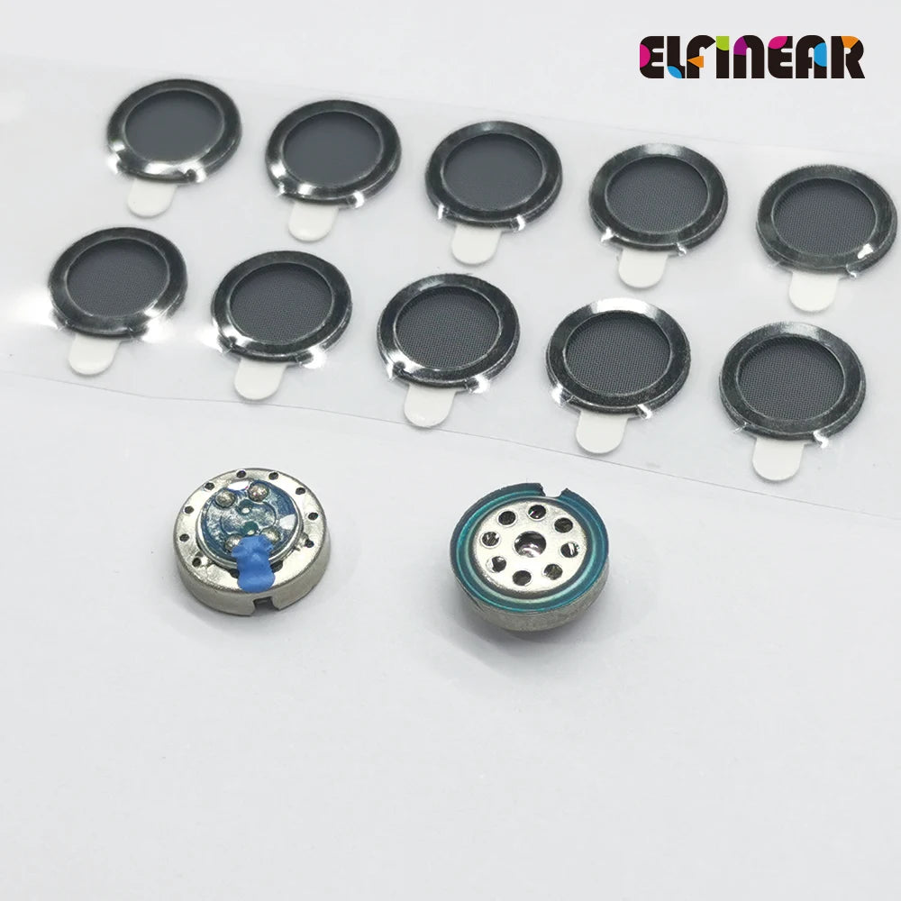 ELFINEAR 1Pair(2Pcs) Titanium 18ohms 10MM In-ear HIFI Speaker Compatible With IE6.7.8.80 shells-Vocal Version