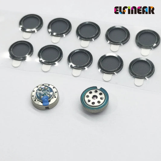 ELFINEAR 1Pair(2Pcs) Titanium 18ohms 10MM In-ear HIFI Speaker Compatible With IE6.7.8.80 shells-Vocal Version