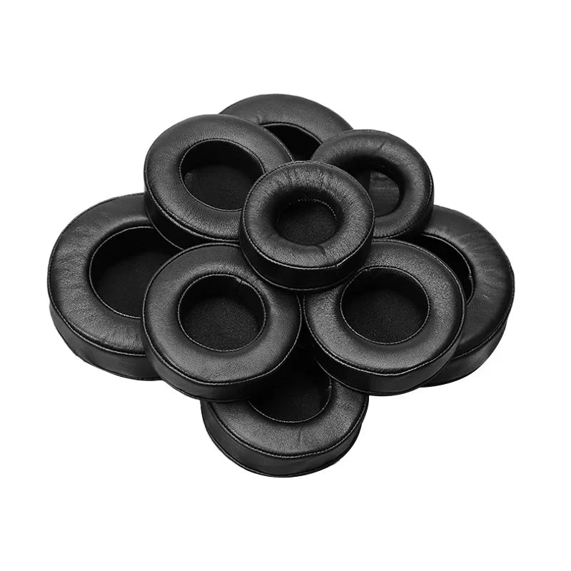 Round Stereo Headphone Covers Made of Lamb skin Genuine Leather Ear Pads and Ear Covers