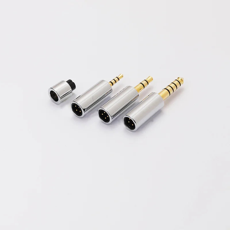 Replaceable Plug-in Kit for Headphone Cable Accessories: 4.4 Balanced, 2.5 Balanced, and 3.5 Stereo Single-Ended