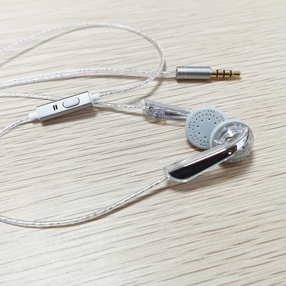 ELFINEAR Nostalgic Wired Headphones - Silver Plated with Microphone for Crisp Vocals