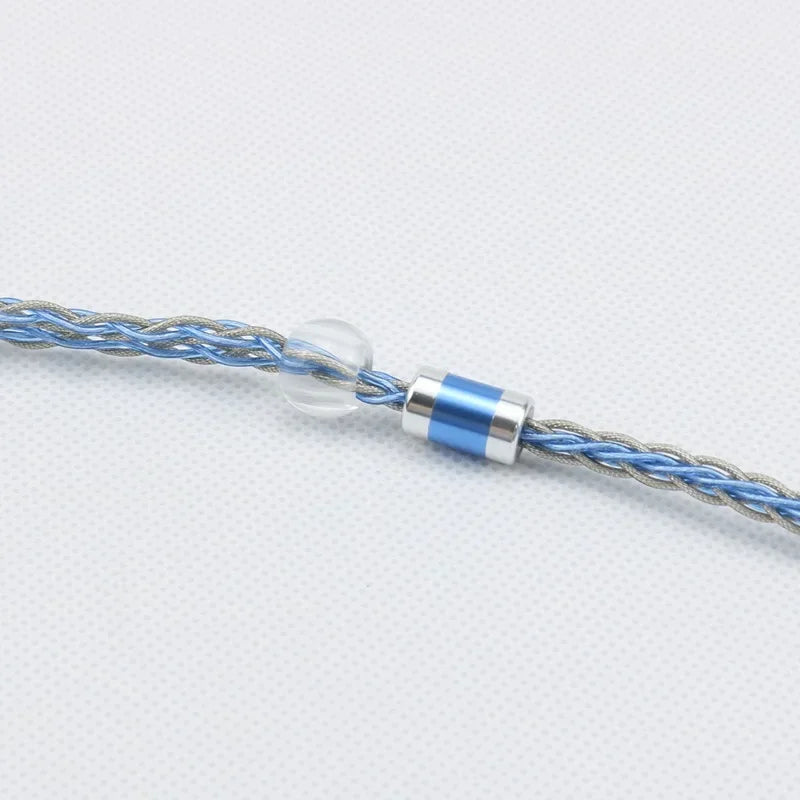 Cable de actualización para auriculares Starshine de ocho núcleos con revestimiento plateado y lámina plateada MMCX/0,78 mm, 2 pines/QDC/TFZ