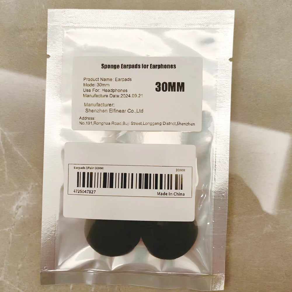 1 Pair Round Sponge Earpads for Headphones in Sizes 30/35/40/45/50/55/60/65MM Earpads & Headphone Covers