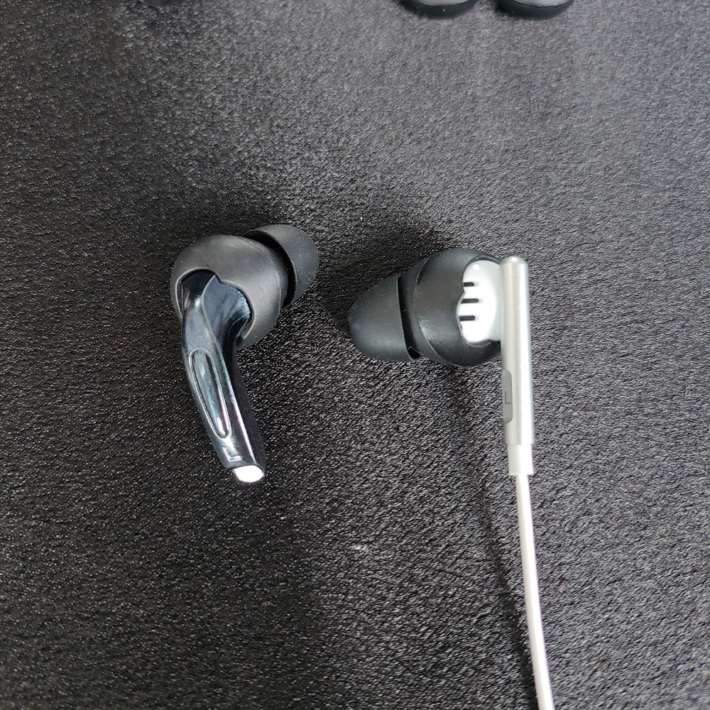Silicone earbud tips specifically designed for flat-head earphones Apple Earbuds