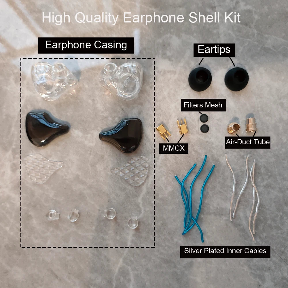 MMCX Earphone Shells Accessories High-Quality Transparent Earphone Case
