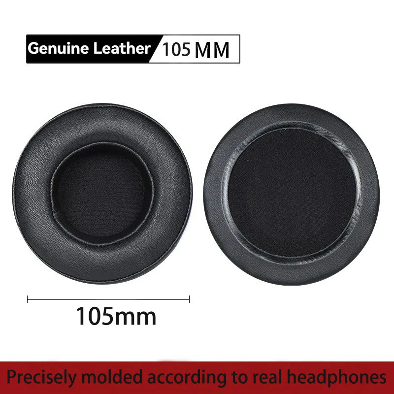 Round Stereo Headphone Covers Made of Lamb skin Genuine Leather Ear Pads and Ear Covers