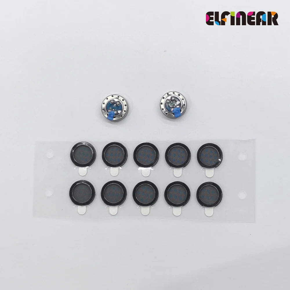 ELFINEAR 1Pair(2Pcs) Titanium 18ohms 10MM In-ear HIFI Speaker Compatible With IE6.7.8.80 shells-Vocal Version