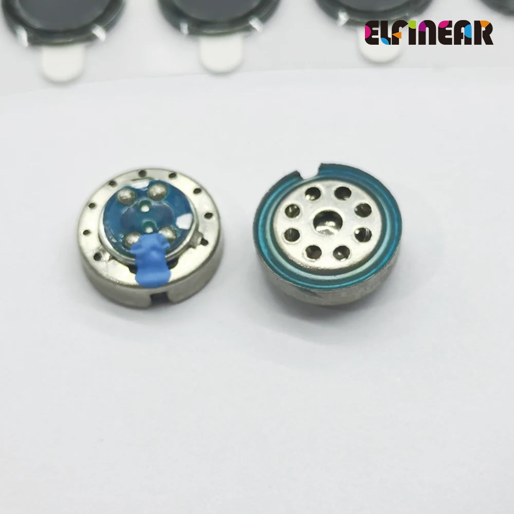 ELFINEAR 1Pair(2Pcs) Titanium 18ohms 10MM In-ear HIFI Speaker Compatible With IE6.7.8.80 shells-Vocal Version