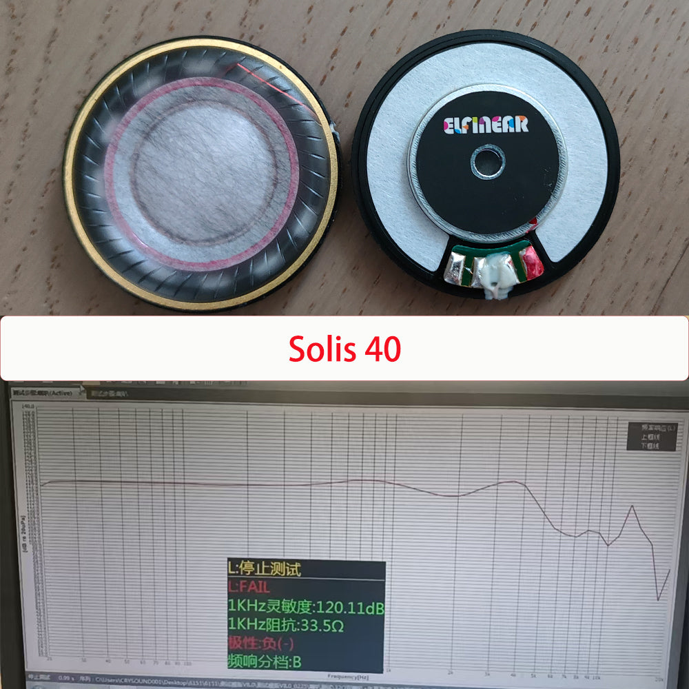 ELFINEAR Solis 40 | 1Pair 40mm Bio-Diaphragm Driver | N52 Magnet + 20.4mm CCA Voice Coil | Warm Sound, Wide Soundstage