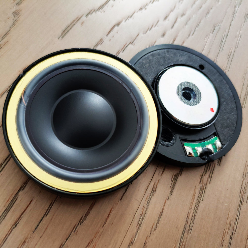 ELFINEAR CarbonCore 50mm Hi-Fi Headphone Speaker Driver: Pen Composite Carbon Diaphragm + PU Surround, Dual 64Ω/300Ω