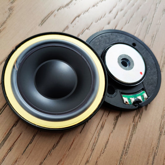 ELFINEAR CarbonCore 50mm Hi-Fi Headphone Speaker Driver: Pen Composite Carbon Diaphragm + PU Surround, Dual 64Ω/300Ω