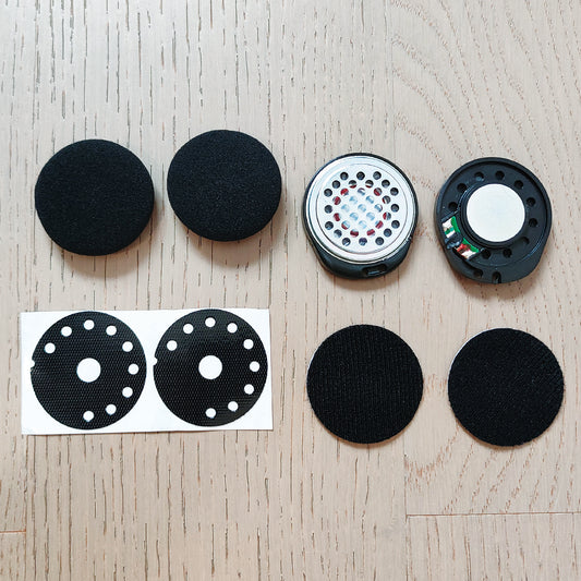 ELFINEAR High Qualtiy DIY Stereo Helmet Speakers Headphones for Cardo,Sena,Lexin,Vimoto Work with Most Helmet Communicators