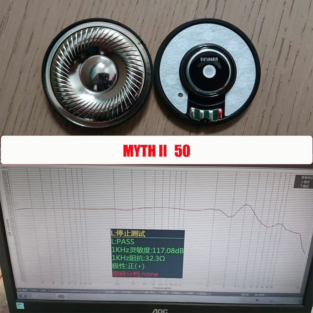 ELFINEAR Myth II 50MM New Update Titinium Speaker Units Drivers Headsets Headphones Accessories