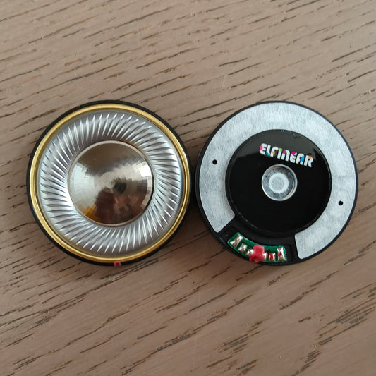 ELFINEAR Magana Ti 50mm Audiophile Headphone Drivers - Titanium & Aluminum Composite Diaphragm - 32Ω/300Ω - DIY Speaker Unit (Pair)