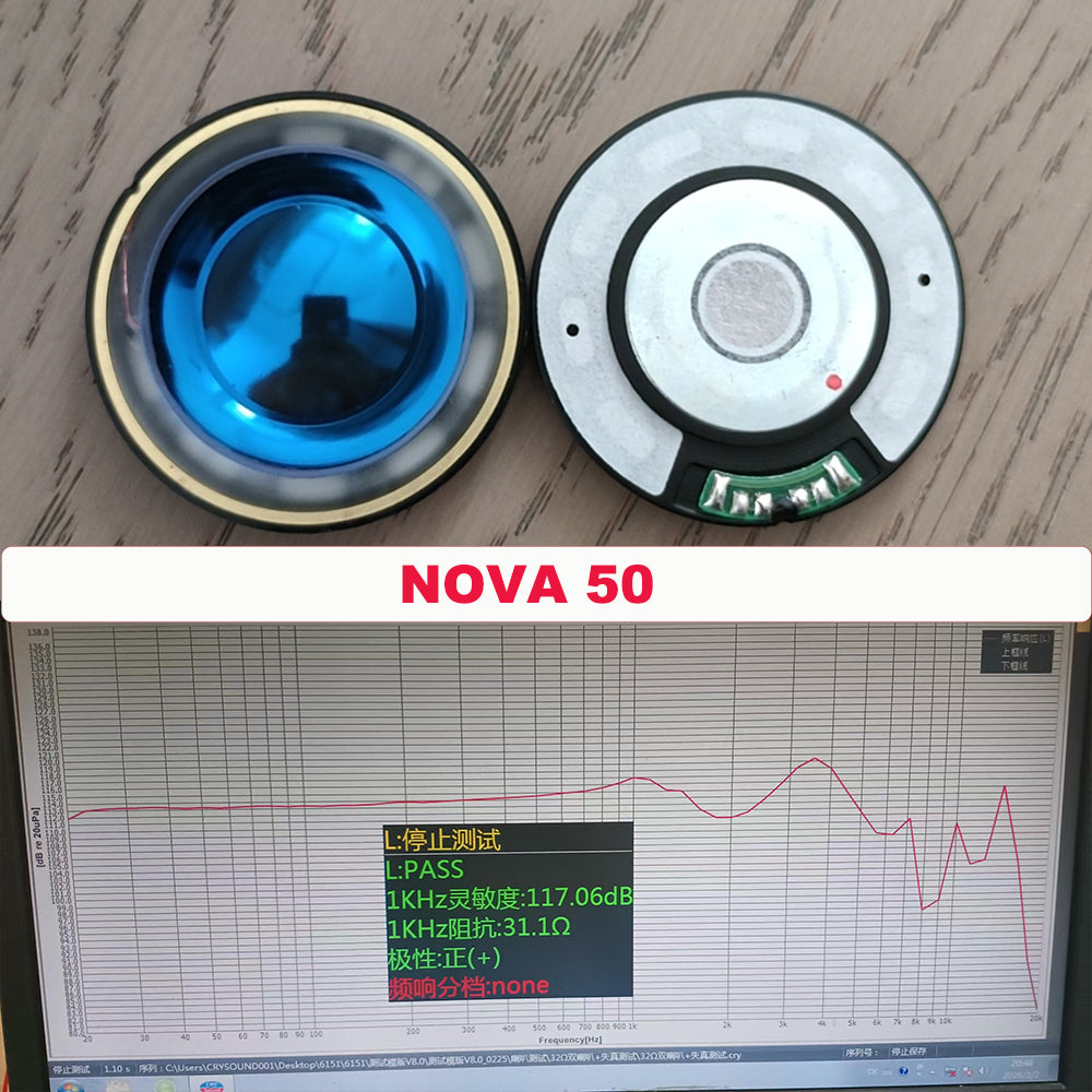 ELFINEAR Nova 50 50mm Flagship HiFi Headphone Driver Pair | N52 Magnet | Large Black Wire Voice Coil with Bobbin For Audiophile