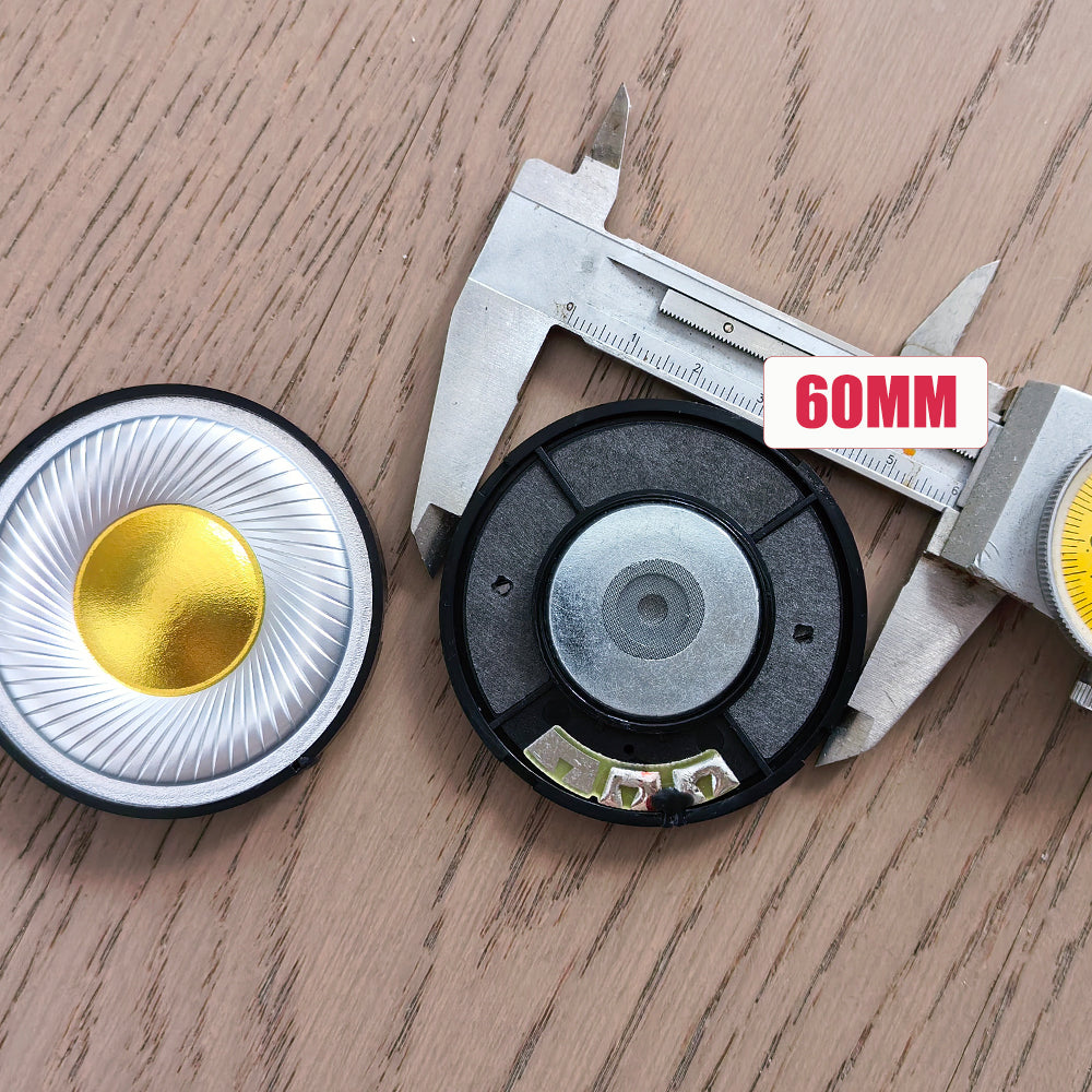 ELFINEAR PureStage 60 Headphone Speaker Drivers, 25.5mm Voice Coil with Silver-Plated Diaphragm Gold-Plated Dome, Hi-Res Audio