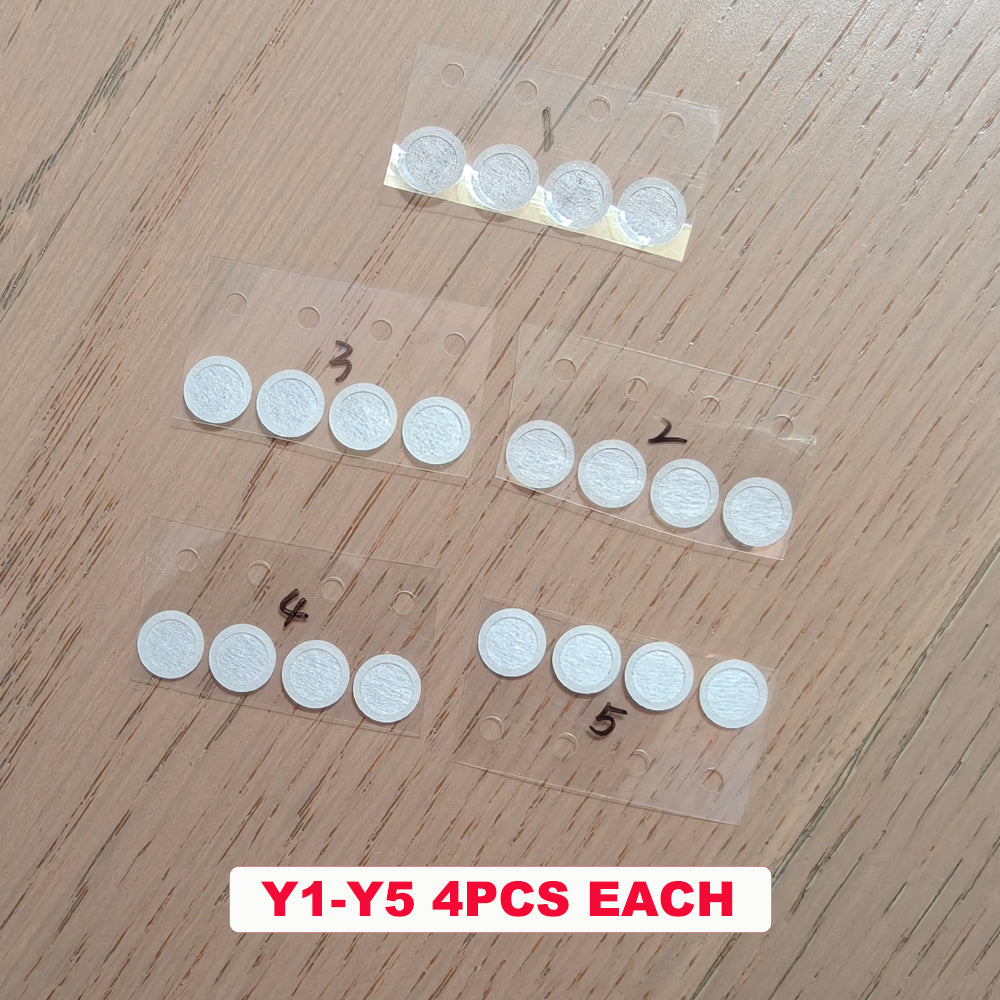 ELFINEAR Headphone Speaker Back Magnet Tuning Damper Paper 9x7mm - Y1-Y5 20Pcs Total 2 Variants (With/Without 2mm Center Hole)