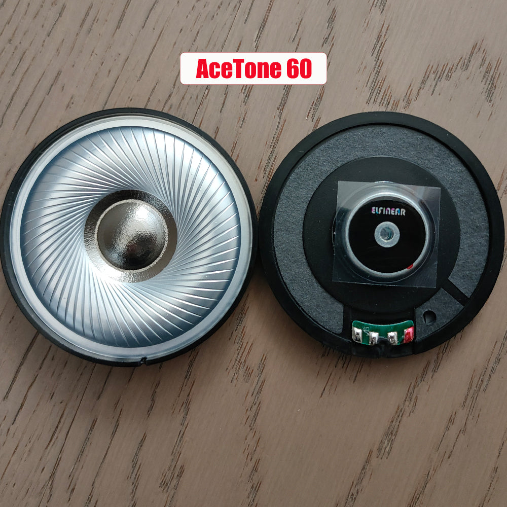 ELFINEAR 60mm Speaker Driver 1 Pair (2PCS) - AceTone60 HiFi Titanium Dome Speaker for Headphone Replacement Professional Audio Sound System