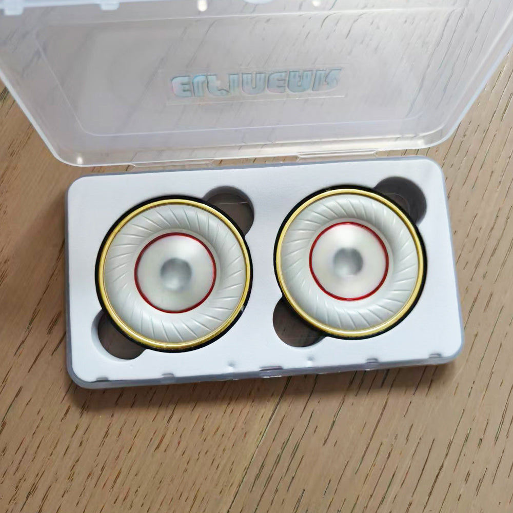 ELFINEAR 50mm Nova Crystal Glass Dome LCP Diaphragm Headphone Driver Pair Audiophile DIY Over-Ear Headset Replacement Upgrade Speaker Unit
